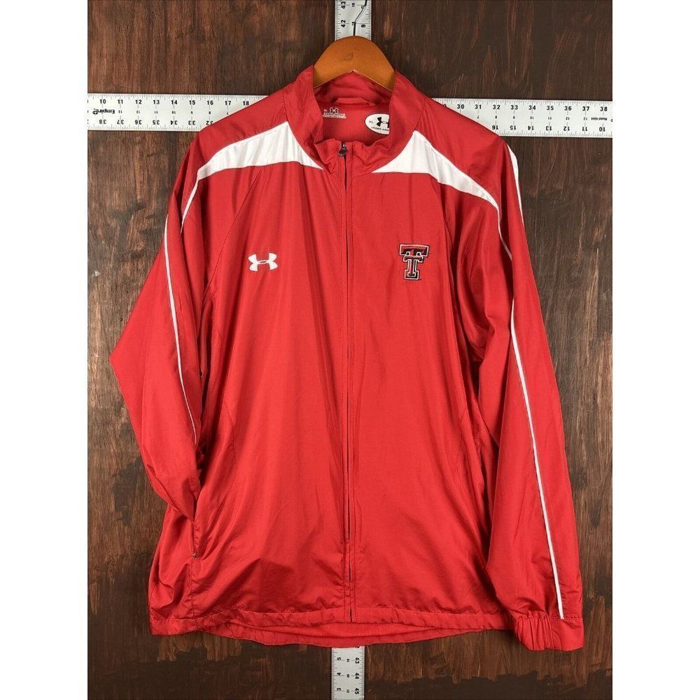 Texas‎ Tech Red Raiders Under Armour Full Zip-Up Jacket Red Men's XL NCAA 2008